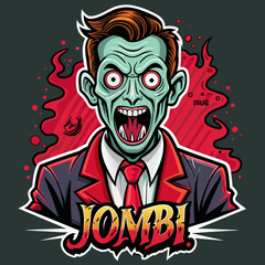 Summon the fear with our spine-chilling Horror Jombi t-shirt sticker