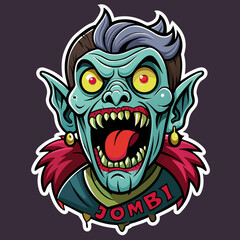 Summon the fear with our spine-chilling Horror Jombi t-shirt sticker