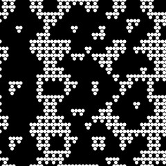 Seamless pattern. Circles ornament. Figures background. Dots motif. Simple shapes wallpaper. Digital paper, web designing, textile print. Vector.