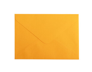 Closed paper envelope, holiday gift letter isolated on white background, transparent PNG