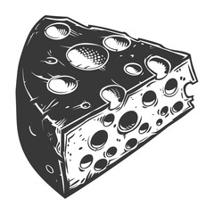 Silhouette cheese black color only