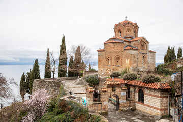 The Church of Saint John at Kaneo, Lake Ohrid, North Macedonia - 755890532
