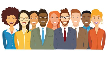 well-being and health through a multi-professional team in the office, engaging in face-to-face collaboration on a white background. Smiling faces, united professionals