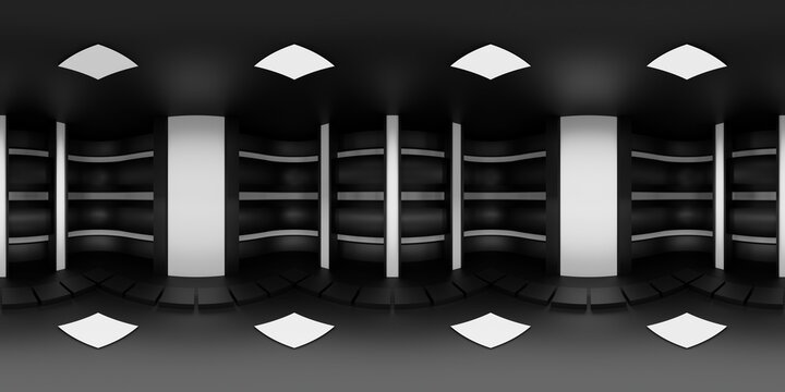 3d render equirectangular 360 view panoramic studio lights environment 