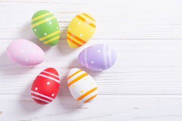 Easter eggs in basket - 755891975