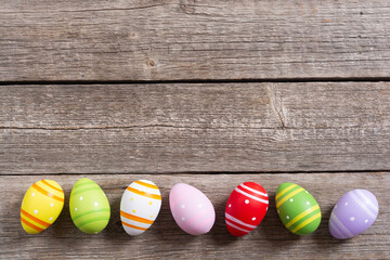 Easter eggs in basket - 755891981