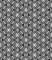 Black and white seamless abstract pattern. Background and backdrop. Grayscale ornamental design.