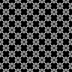 Black and white seamless abstract pattern. Background and backdrop. Grayscale ornamental design.