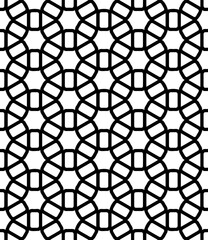 Black and white seamless abstract pattern. Background and backdrop. Grayscale ornamental design.