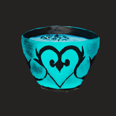 bowl,kese,cup,tea utensils with Tatar ,Turkish ,Uzbek ,Kazakh red blue , national traditional ornament pattern in oriental style ,Muslim tea,cup,kitchen red blue green