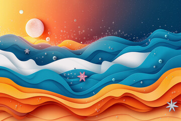 Abstract Illustration of a sea landscape
