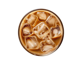 Iced Coffee isolated on transparent background, transparency image, removed background