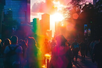 Scene is lively and cheerful