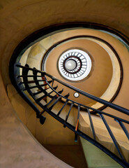 spiral staircase in the building