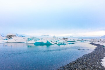 Icebergs Glacier Lagoon Iceland 2