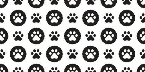 dog footprint seamless pattern cat paw vector polka dot pet puppy kitten bear cartoon doodle gift wrapping paper repeat wallpaper tile background illustration scarf isolated design