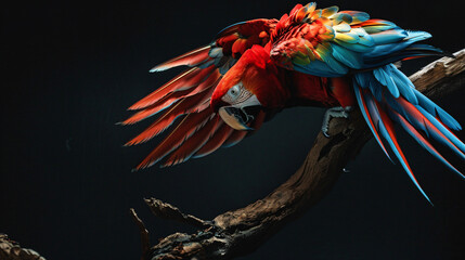 Obraz na płótnie Canvas Highlighting the vibrant plumage