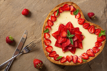 Strawberry cheesecake New York with mint - 755899746