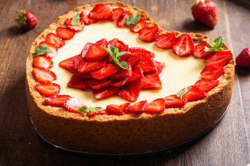 Strawberry cheesecake New York with mint - 755899773