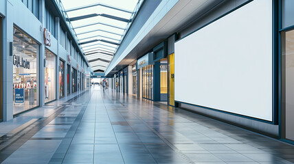 Obraz premium A photo shows an empty digital billboard