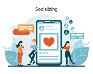 People engaging in modern communication