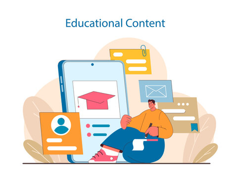 Online Learning Hub concept. A virtual space for educational engagement.