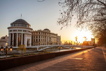 Archaeological Museum of Macedonia and Bridge of the Civilizations in downtown of Skopje - 755905565