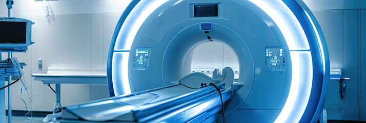 MRI CT scan machine in a high tech hospital - obrazy, fototapety, plakaty
