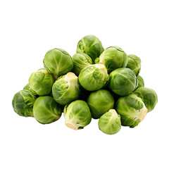 Brussel Sprouts on white or transparent background