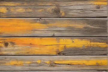 Fototapeta premium yellow and grey and brown and dark and used dirty weathered outdoor wood wall wooden plank board texture background