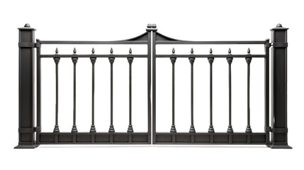 Collapsible gate on white or transparent background