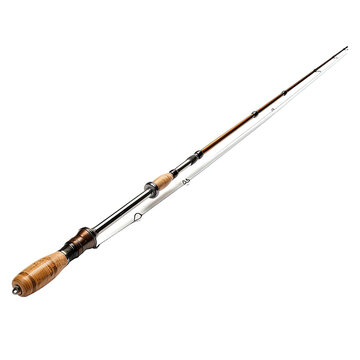 Fishing rod on white or transparent background