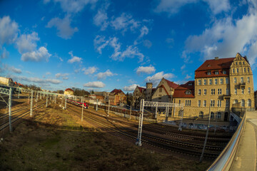 the town Poznan, Poland Railway station