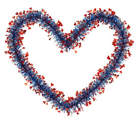 Tinsel 3d rendering. Merry Christmas.