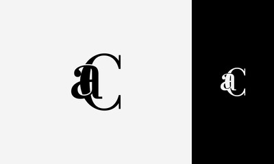 initial letter aC or Ca  lowercase joined uppercase,logo vektor design