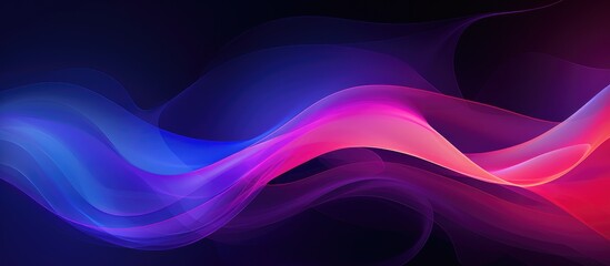 Abstract background with vibrant violet wave elements