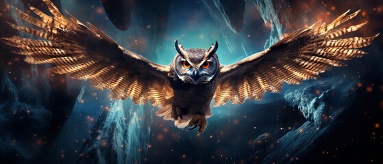Enigmatic Owls: Captivating Images of Nocturnal Predators - obrazy, fototapety, plakaty
