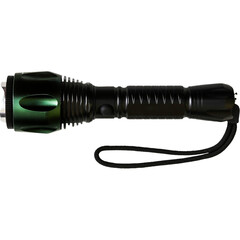 An unique concept of isolated tactical flashlight on plain background , very suitable to use in tools project.