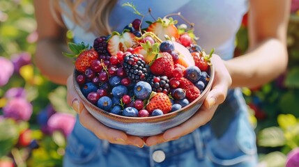 fresh berries in a plate