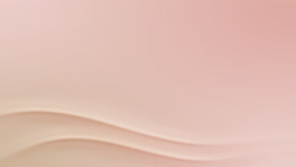 Nude gradient. Pastel nude background with soft wave, modern vector gradient design.