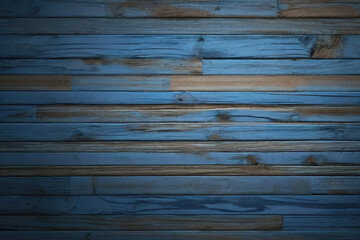 Obraz premium blue and brown and grey and dark and used old dirty look weathered wood wall wooden plank board texture background