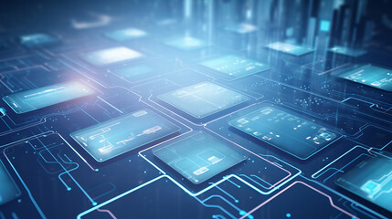 Digital world. Microchip Technology Transforms into Digital Art Masterpieces