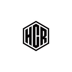HCR letter logo design with polygon shape. HCR polygon monogram logo. HCR cube logo design. HCR hexagon vector logo template white and black colors. HCR monogram. HCR business and real estate logo.