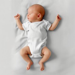 White Baby Bodysuit Mockup