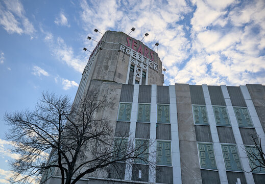 Sears Roebuck and CO logo on store in Flatbush, Brooklyn, New York City