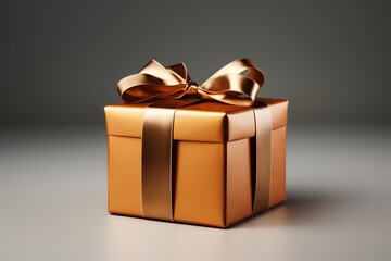 A gift box with a shiny metallic finish