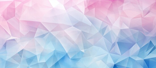 Obraz premium Modern abstract design with light pink and blue triangle mosaic for a leaflet.
