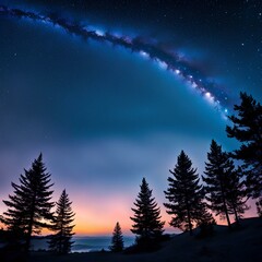 Stars busting in the night sky