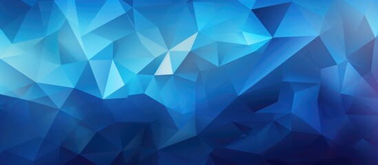 Obraz premium Blue geometric design made of triangles for business projects.