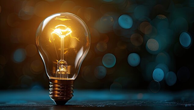 The brilliance of a light bulb symbolizes a bright idea, fostering business growth and innovation in the realm of entrepreneurship